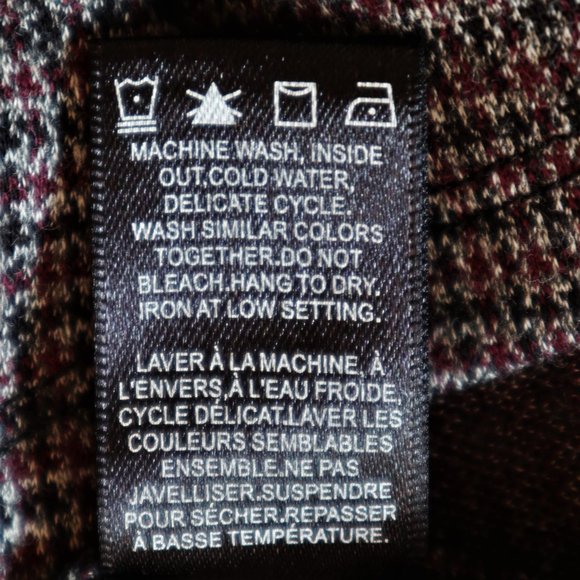 Black, Gray, and Plum Houndstooth Short Sleeve Fit and Flare Dress with Belt - Picture 11 of 11